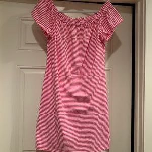 Vineyard vines pink striped dress